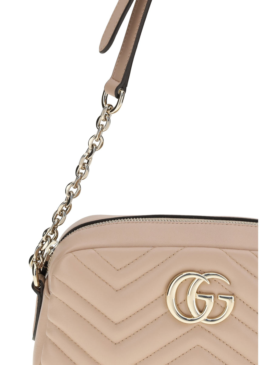 Gucci Gg Marmont Shoulder Bag — Beige Calf Leather