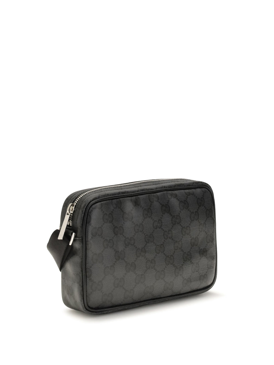 Gucci Mini Essence Shoulder Bag — Black Fabric