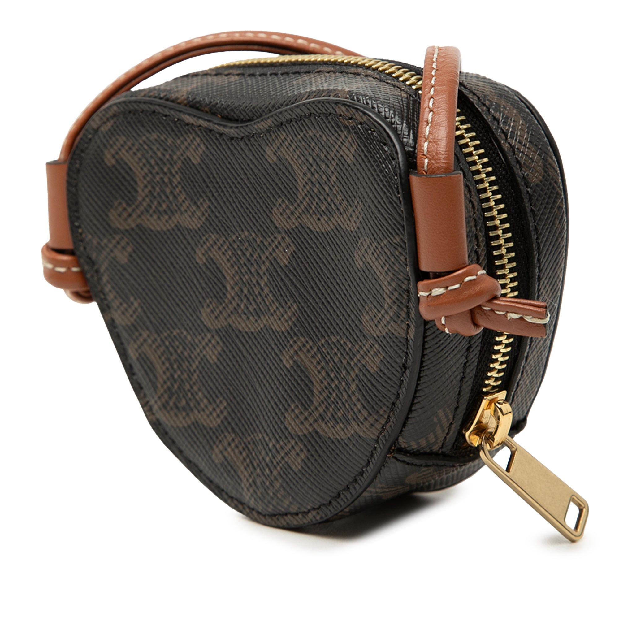Micro Triomphe Coated Canvas Heart Crossbody - Image 2