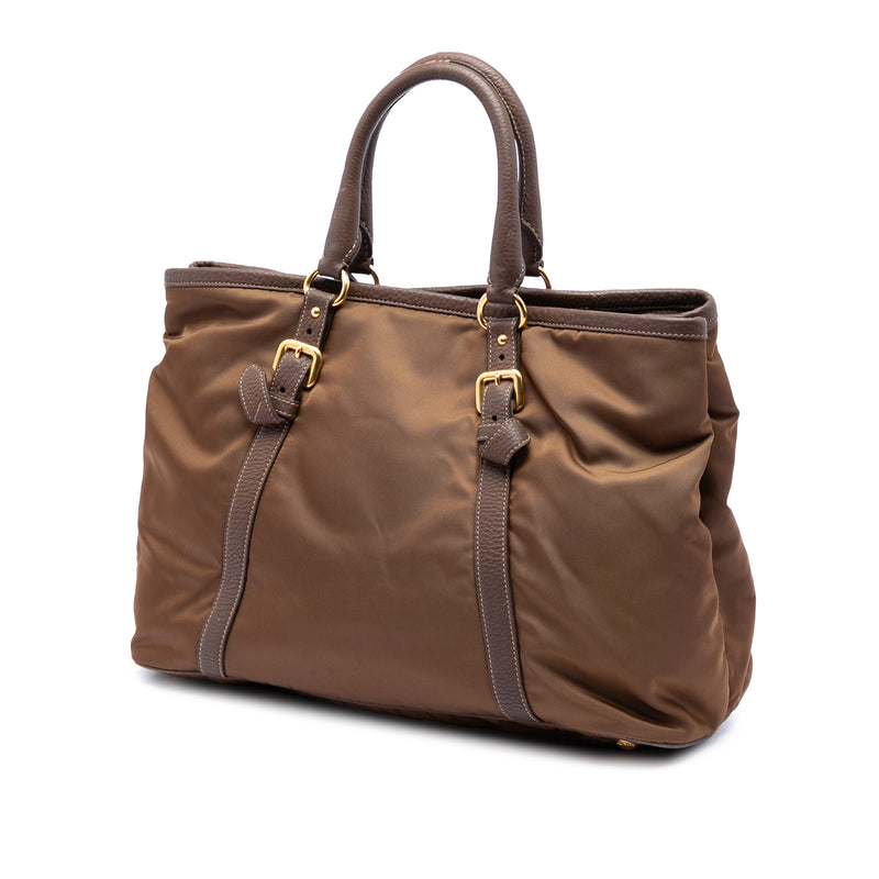 Vitello Daino Trimmed Tessuto Satchel - Image 2