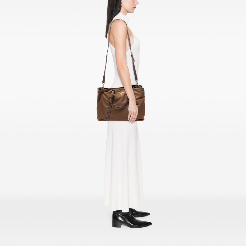 Vitello Daino Trimmed Tessuto Satchel - Image 7