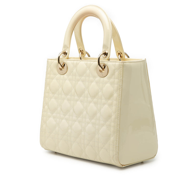 Medium Patent Cannage Lady Dior - Image 2