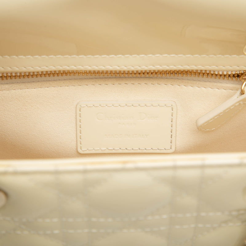 Medium Patent Cannage Lady Dior - Image 5