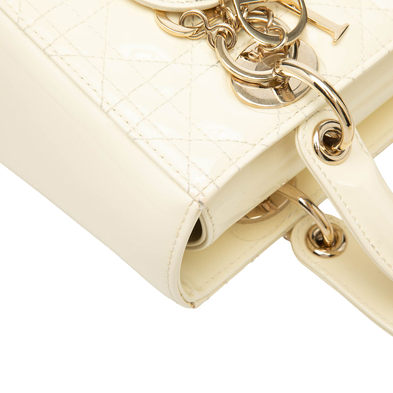 Medium Patent Cannage Lady Dior - Image 7