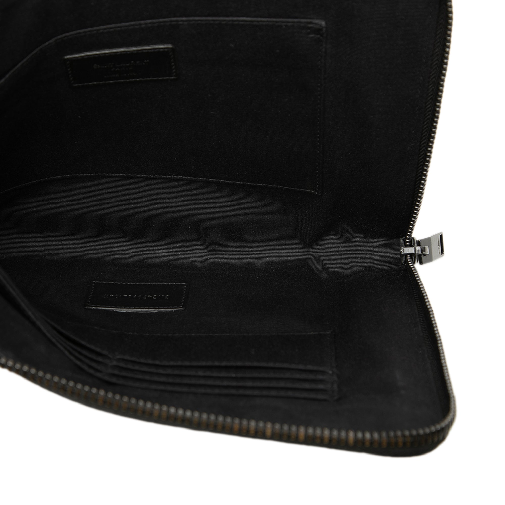 Croc Embossed Leather Clutch - Image 4