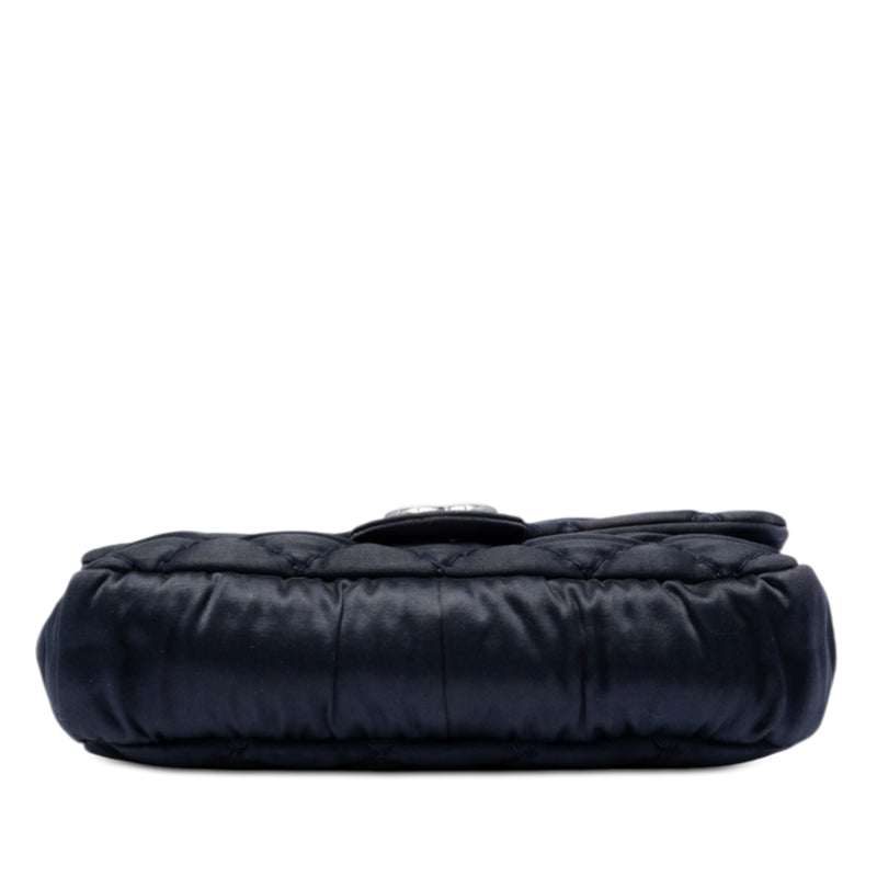 Medium CC Quilted Satin Single Flap - Image 3