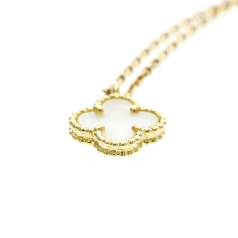 Van Cleef & Arpels Sweet Alhambra Pendant 18k Yellow Gold And Mother Of Pearl Yellow_gold Bijoux