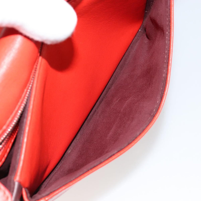 Fendi Be Baguette Flap Leather Red Bag