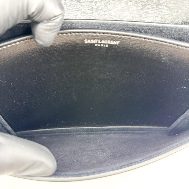 Saint Laurent Sunset Leather Black Calfskin Bag