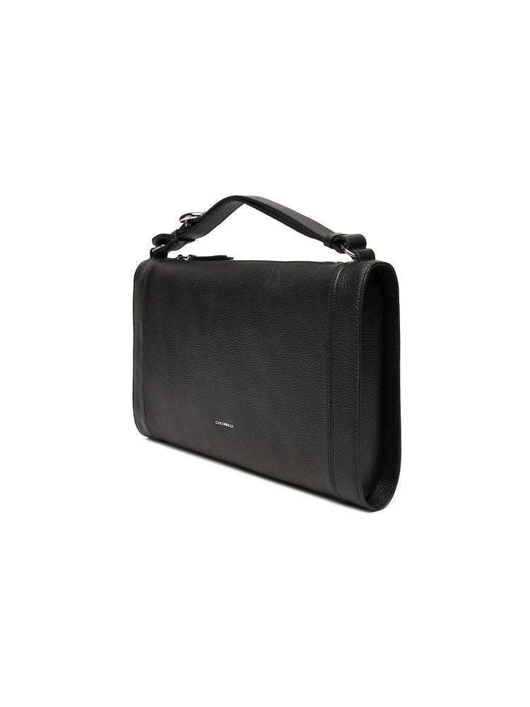Coccinelle Elinor Shoulder Bag — Black Cowhide
