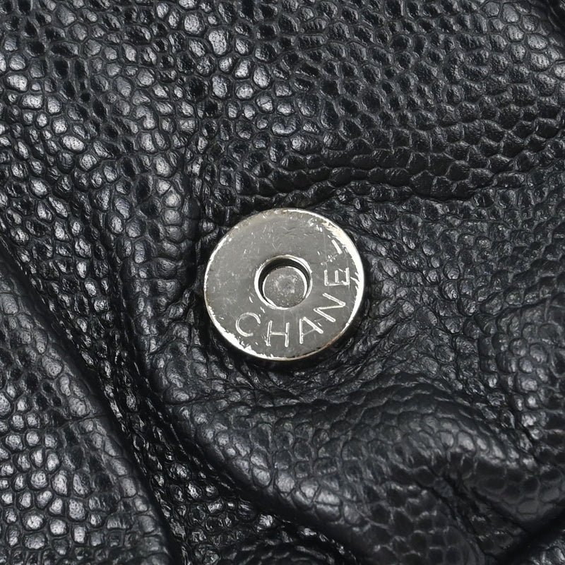 Chanel Timeless Half Moon Flap Caviar Black Leather Bag