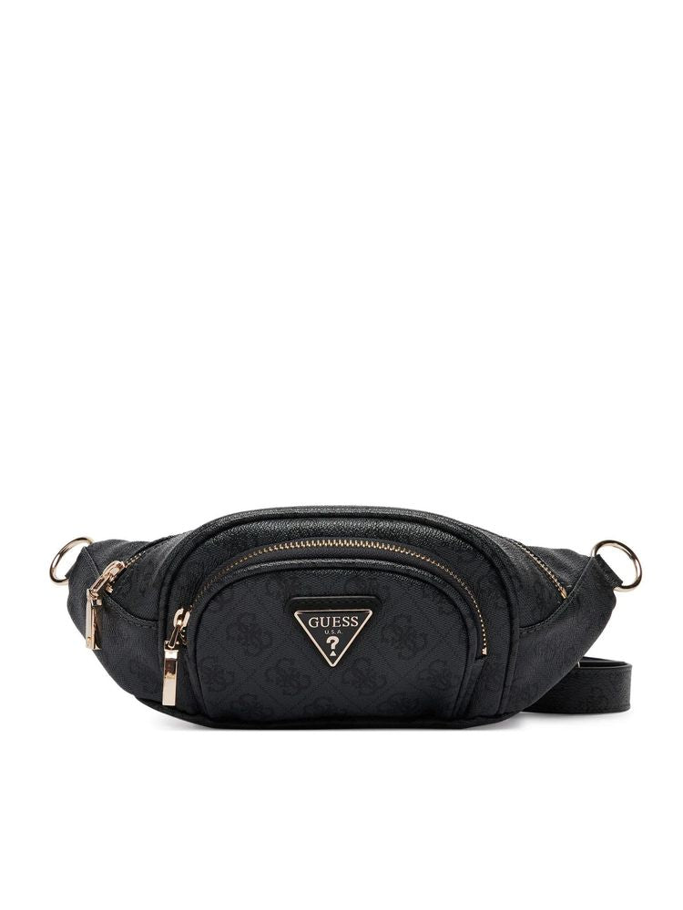 Guess Latona Belt Bag — Black Polyurethane