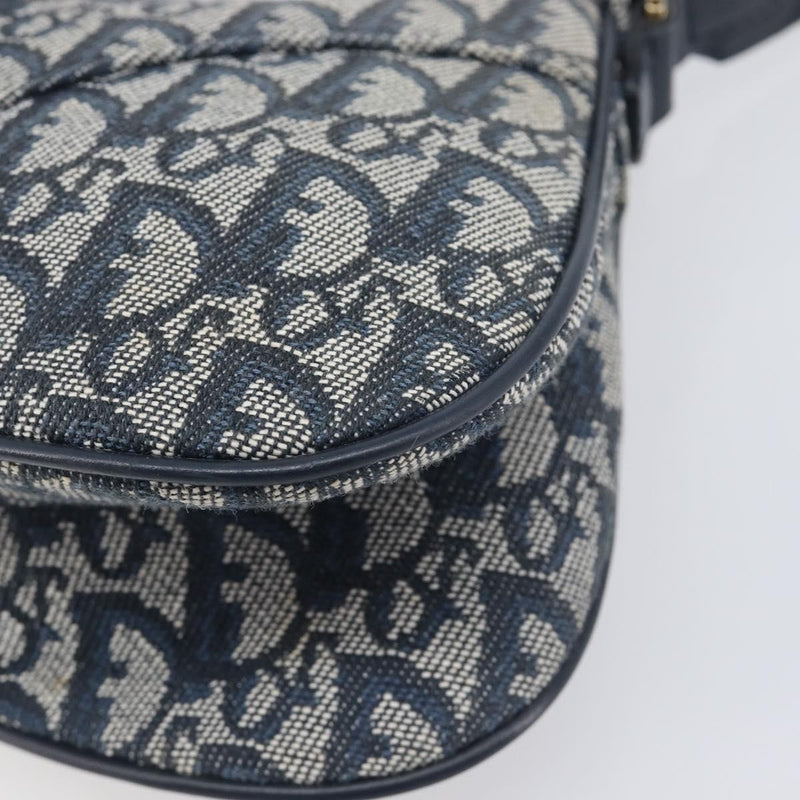 Christian Dior Saddle Messenger Oblique Canvas Navy