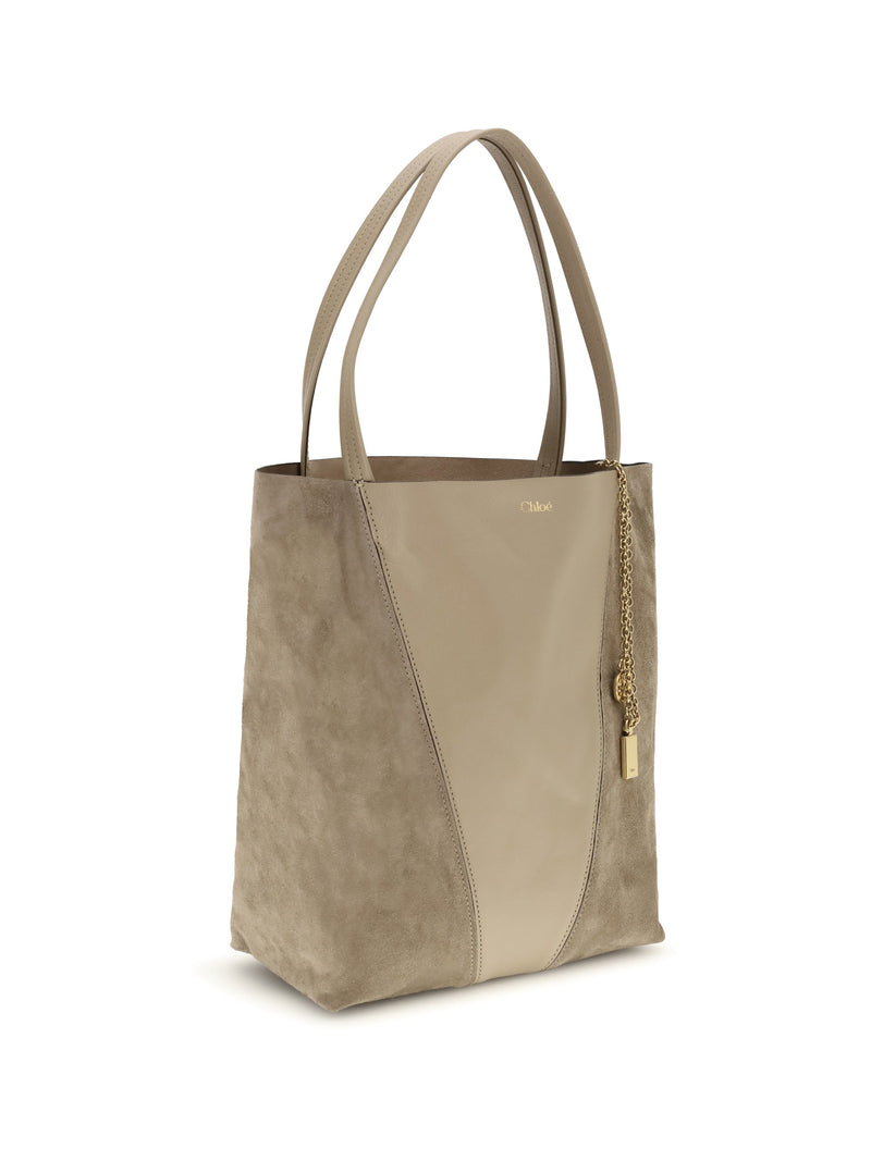 Chloé Spin Shoulder Bag — Brown Calf Leather Bos Taurus
