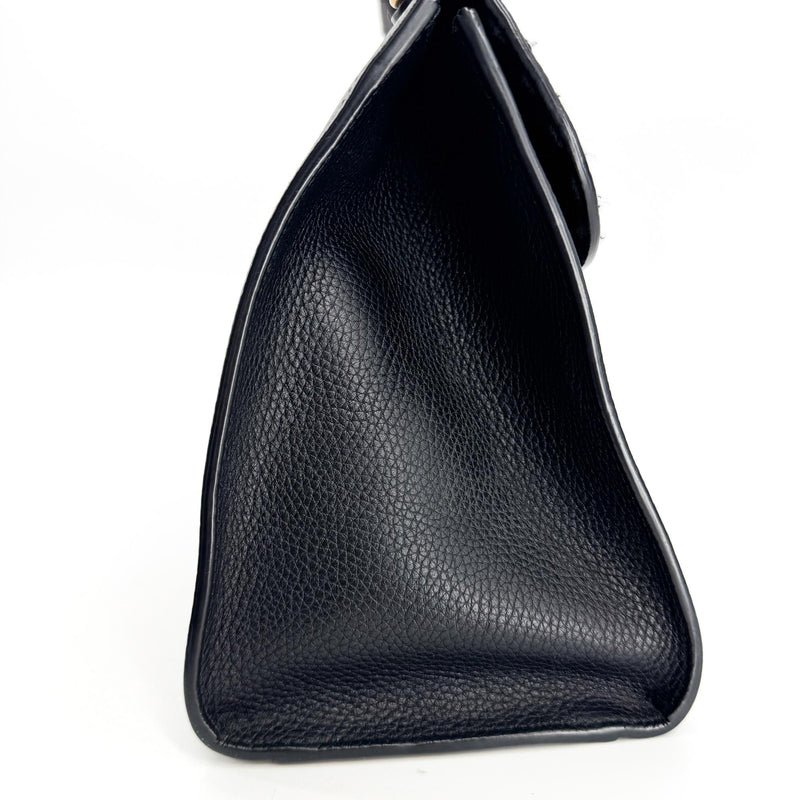 Gucci Gg Marmont Top Handle Leather Black Bag