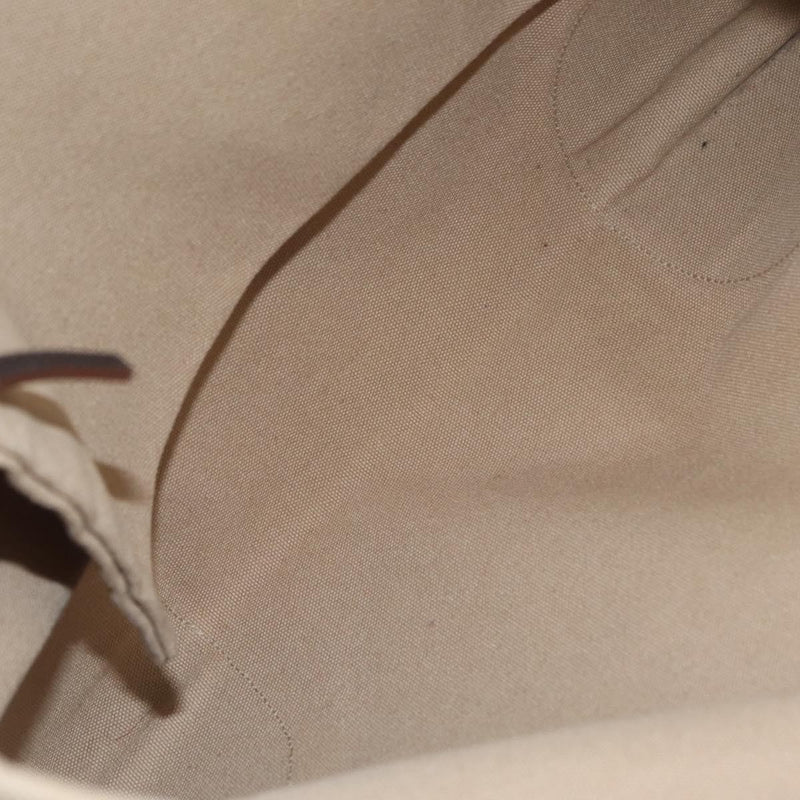 Prada Lux Convertible Open Tote Canvas And Leather Beige