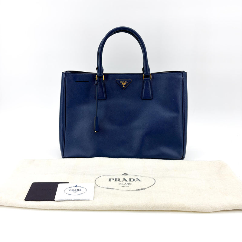 Prada Lux Open Saffiano Leather Blue Bag