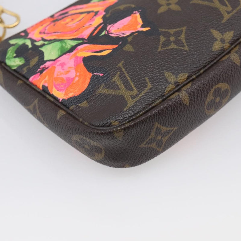 Louis Vuitton Pochette Accessoires Limited Edition Monogram Roses Multicolour Canvas Bag