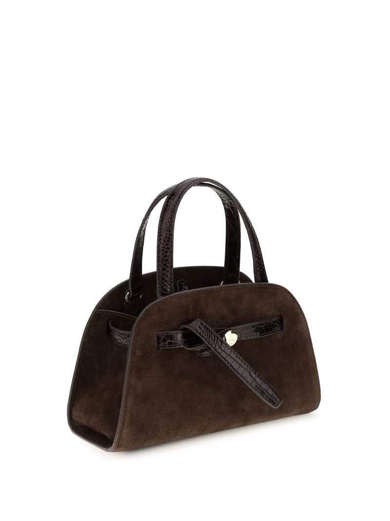 Tory Burch Suede Shoulder Bag — Brown