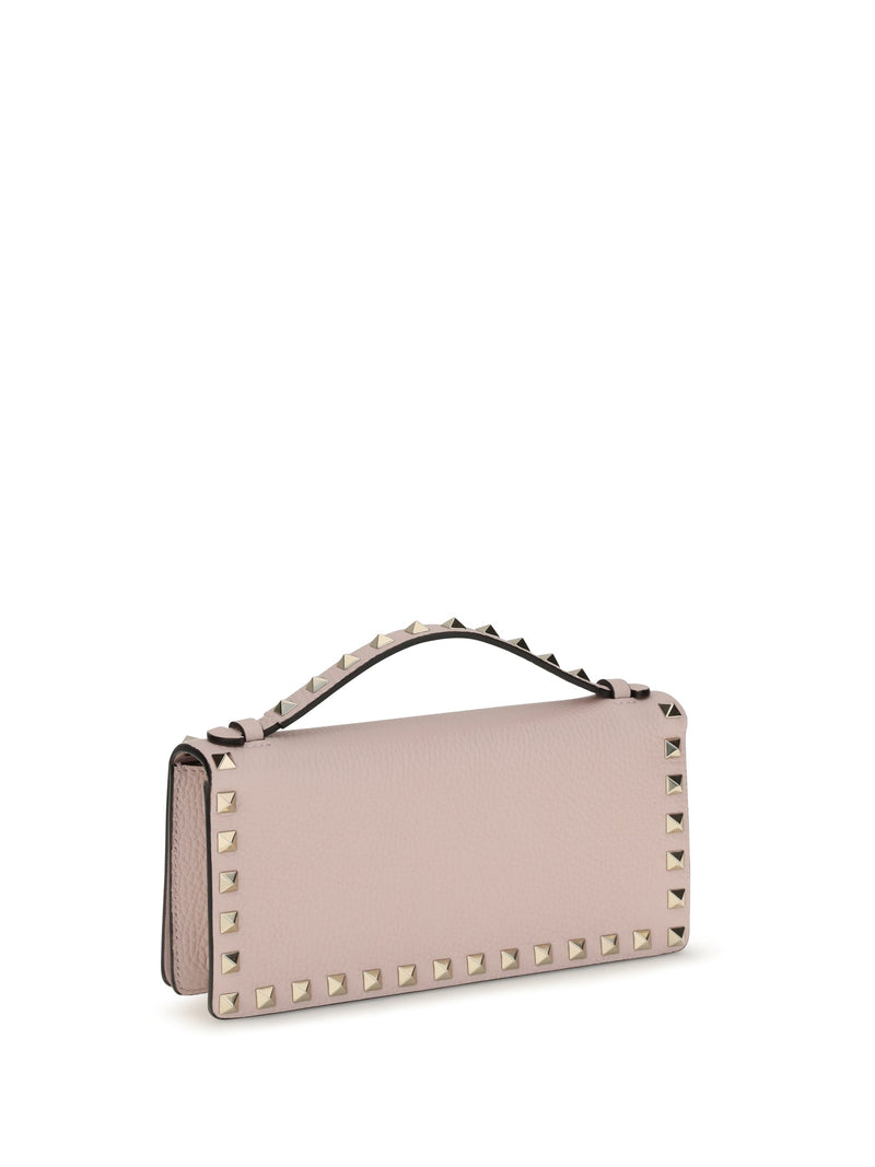 Valentino Garavani Rockstud Wallet — Pink Calf Leather & Purses