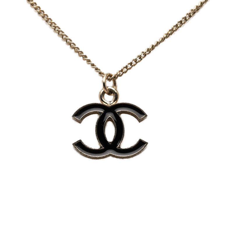 CC Brass Lacquered Pendant Necklace