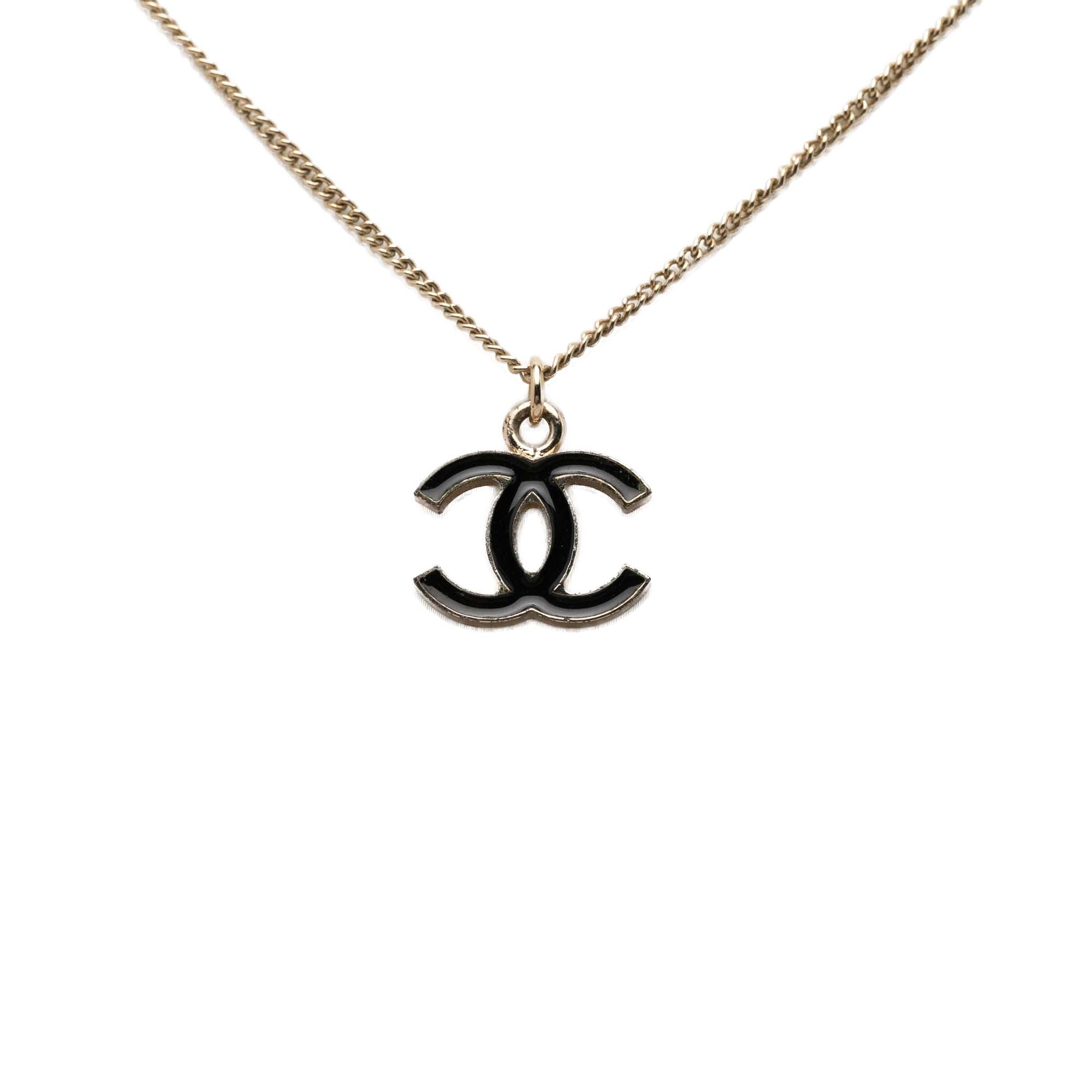 CC Brass Lacquered Pendant Necklace - Image 2