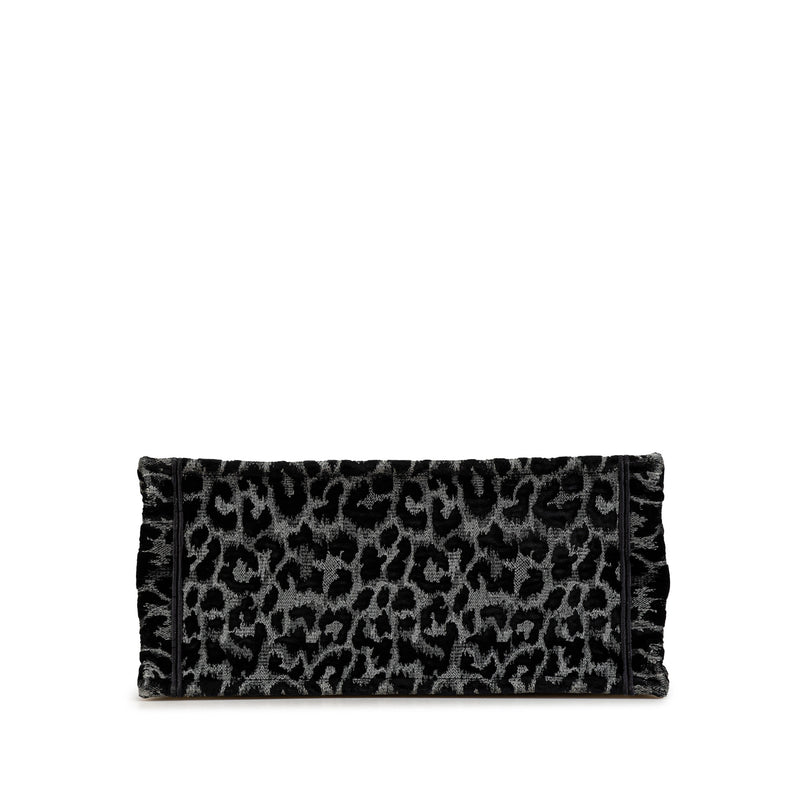 Mizza Medium Embroidered Canvas Leopard Book Tote - Image 3