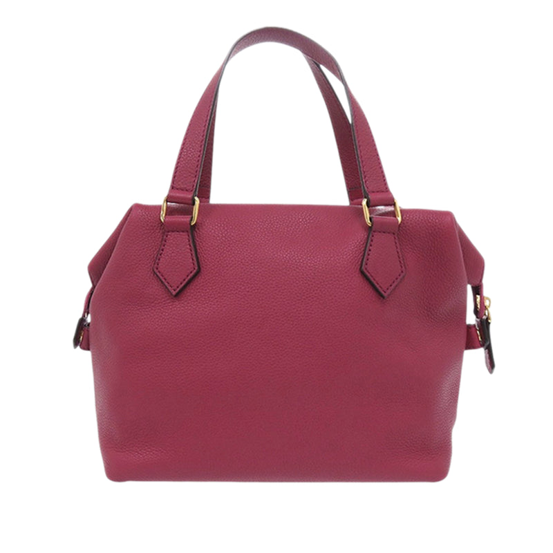 Small Leather Double Handle Tote - Image 2