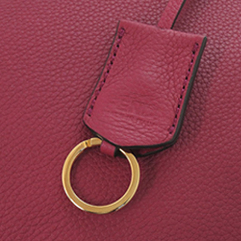 Small Leather Double Handle Tote - Image 5