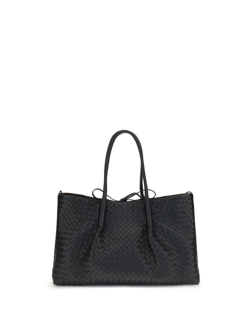 Bottega Veneta Pinacoteca Tote Bag — Black Calf Leather