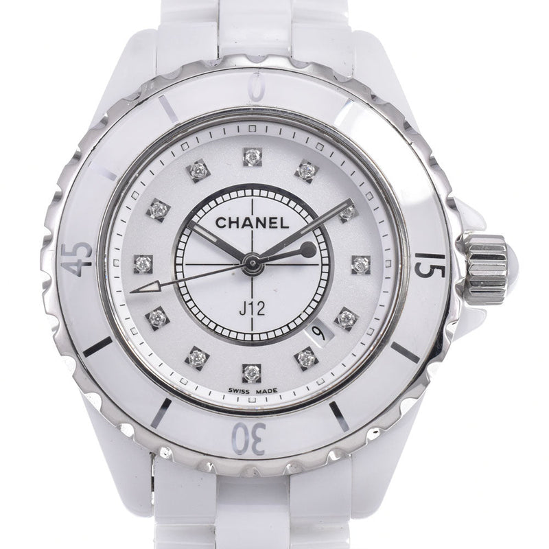 Chanel J12 Quartz Ceramic And Stainless Steel With Diamond Markers Watches