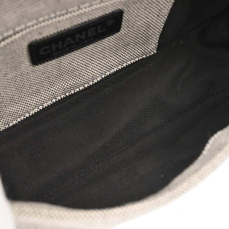 Chanel Camellia No.5 Flap Canvas Black Bag