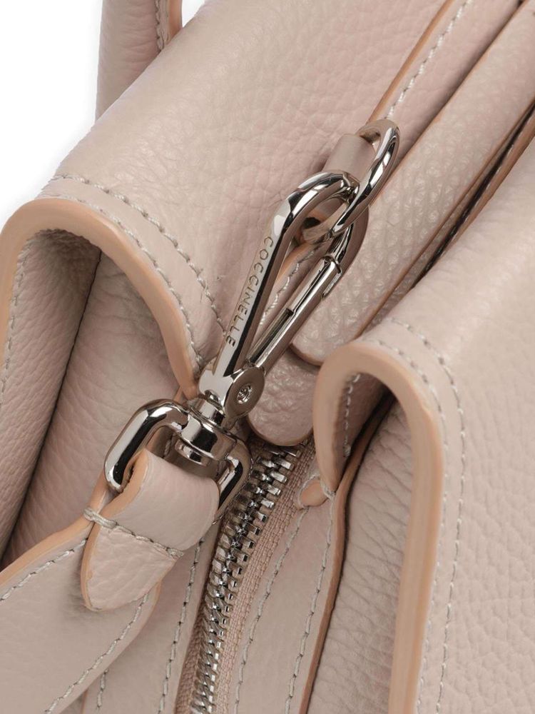 Coccinelle Lord Shoulder Bag — Beige Cowhide