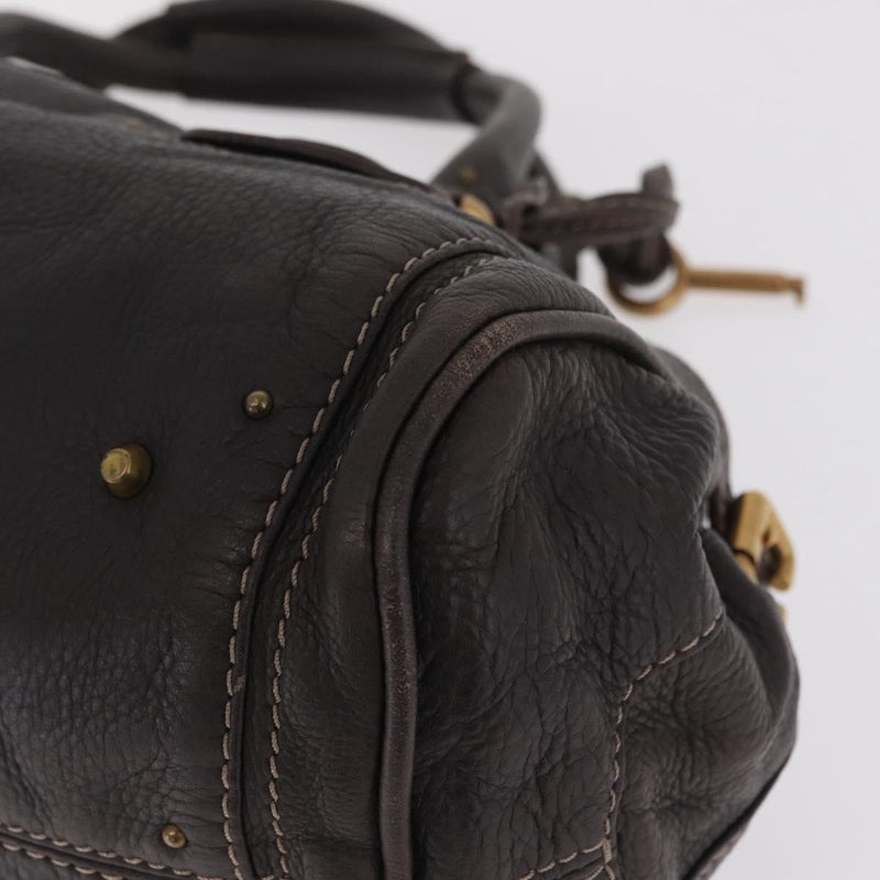 Chloe Paddington Lock Leather Brown Bag