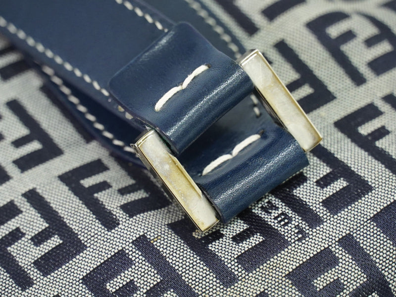 Fendi Vintage Shoulderbag Canvas Navy Bag
