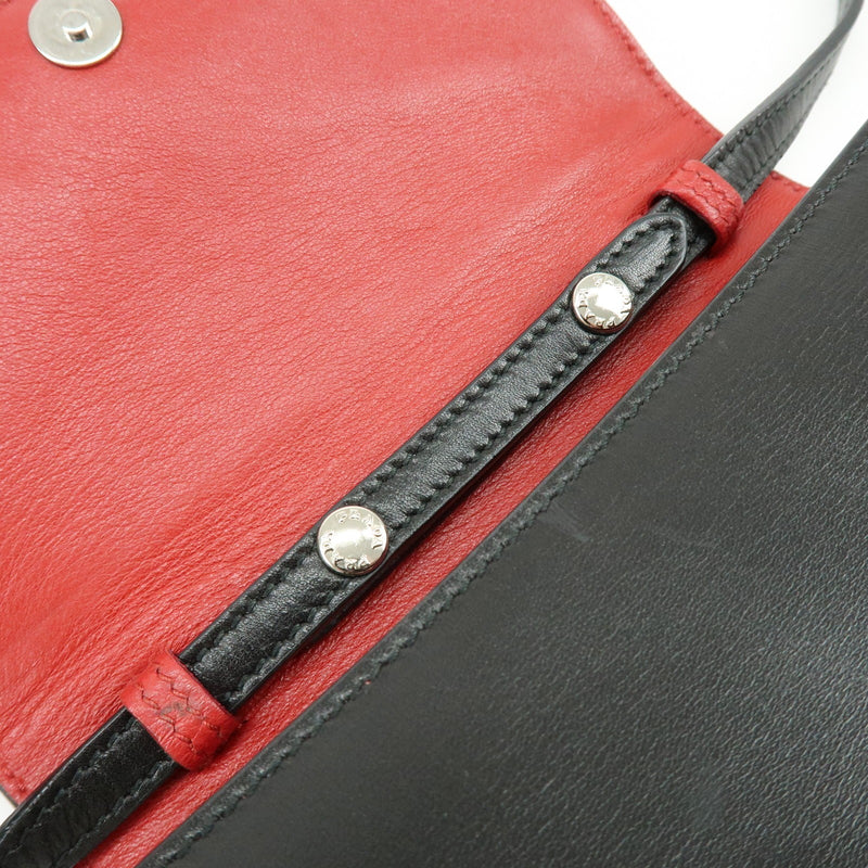 Prada Wallet On Strap City Calfskin Black Leather Bag