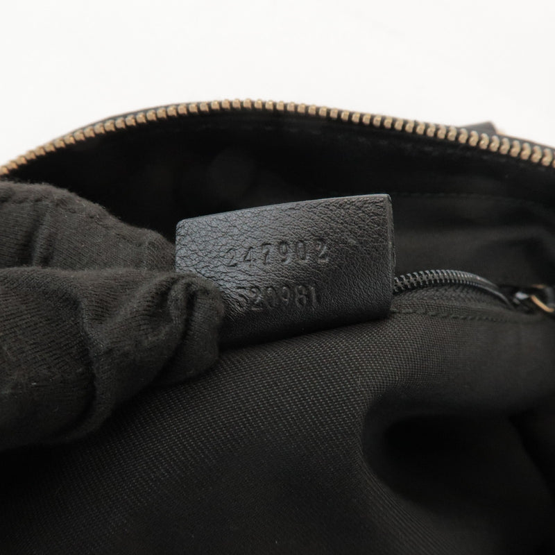 Gucci Sukey Top Handle Satchel Gg Canvas With Leather Black
