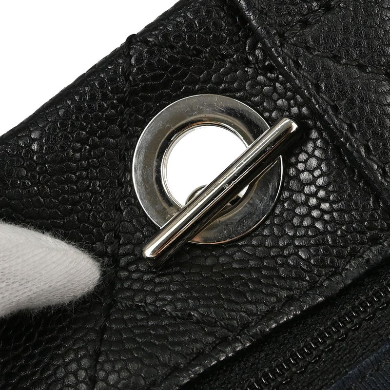 Chanel Timeless Cc Charm Quilted Caviar Black Leather Bag