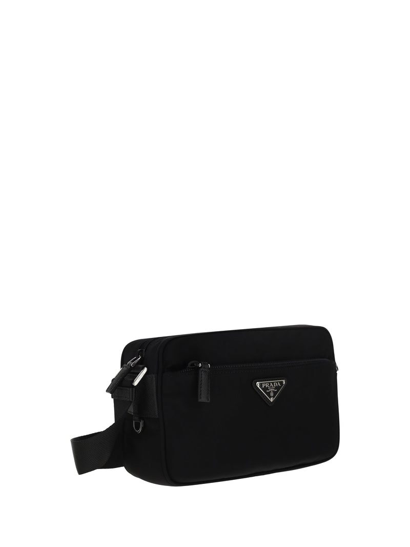 Prada Re-Nylon Crossbody Bag — Black Recycled Polyamide