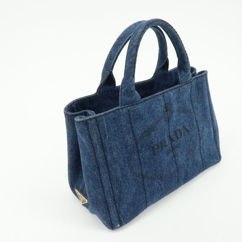 Prada Canapa Convertible Denim Blue Denim_jeans Bag