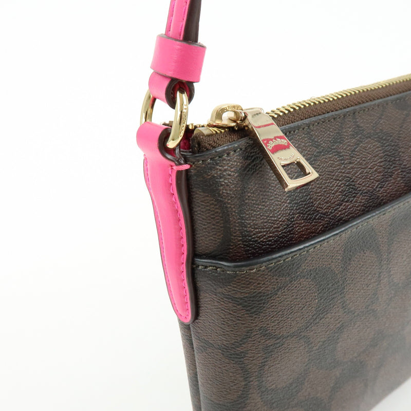Coach Shoulder Canvas Brown Bag