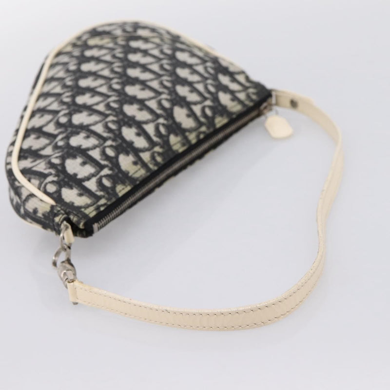 Christian Dior Vintage Saddle Diorissimo Canvas Gray Bag