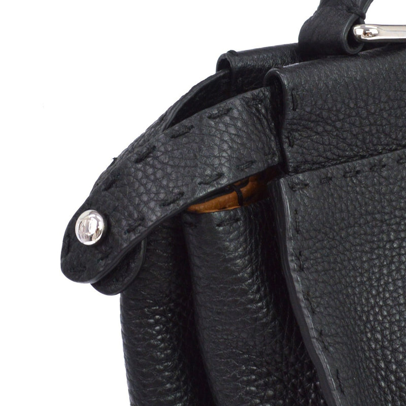 Fendi Selleria Peekaboo Leather Black Bag