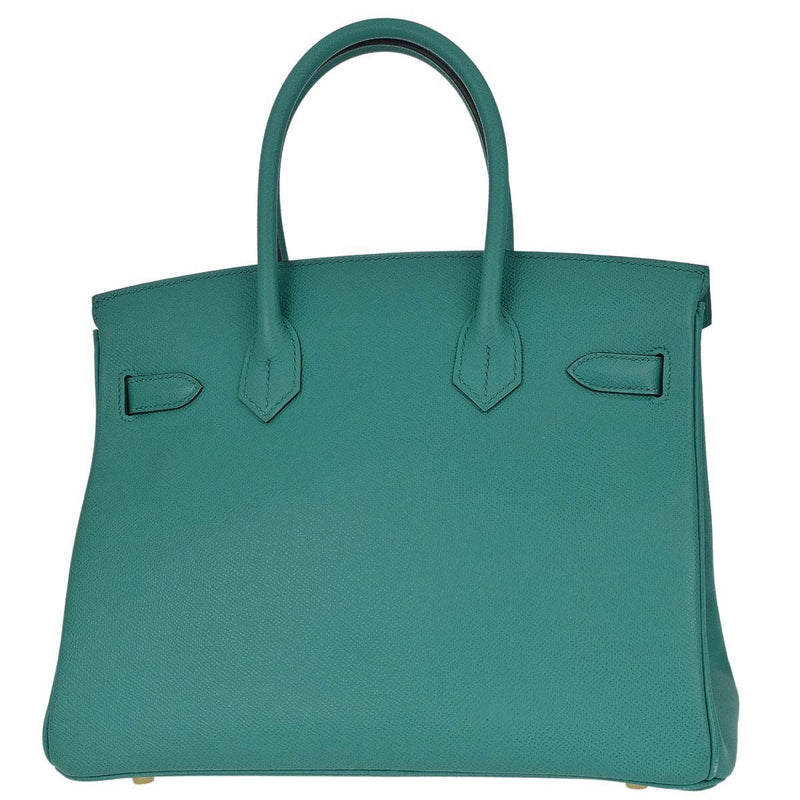 Hermes Birkin Green Epsom With Gold Hardware Leather Bag