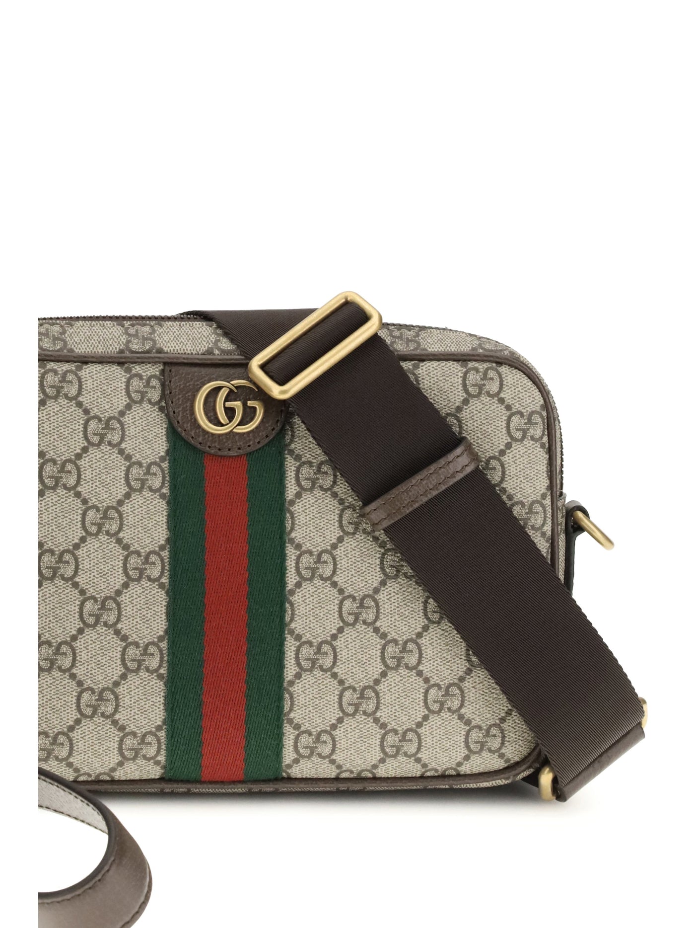 Gucci Gg Monogram Coated Canvas Shoulder Bag — Beige Polyurethane