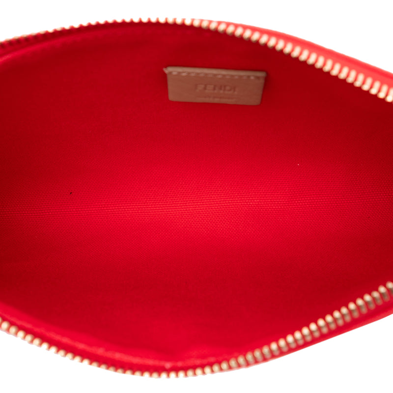 Zucca Embroidered Canvas Zip Pouch - Image 4