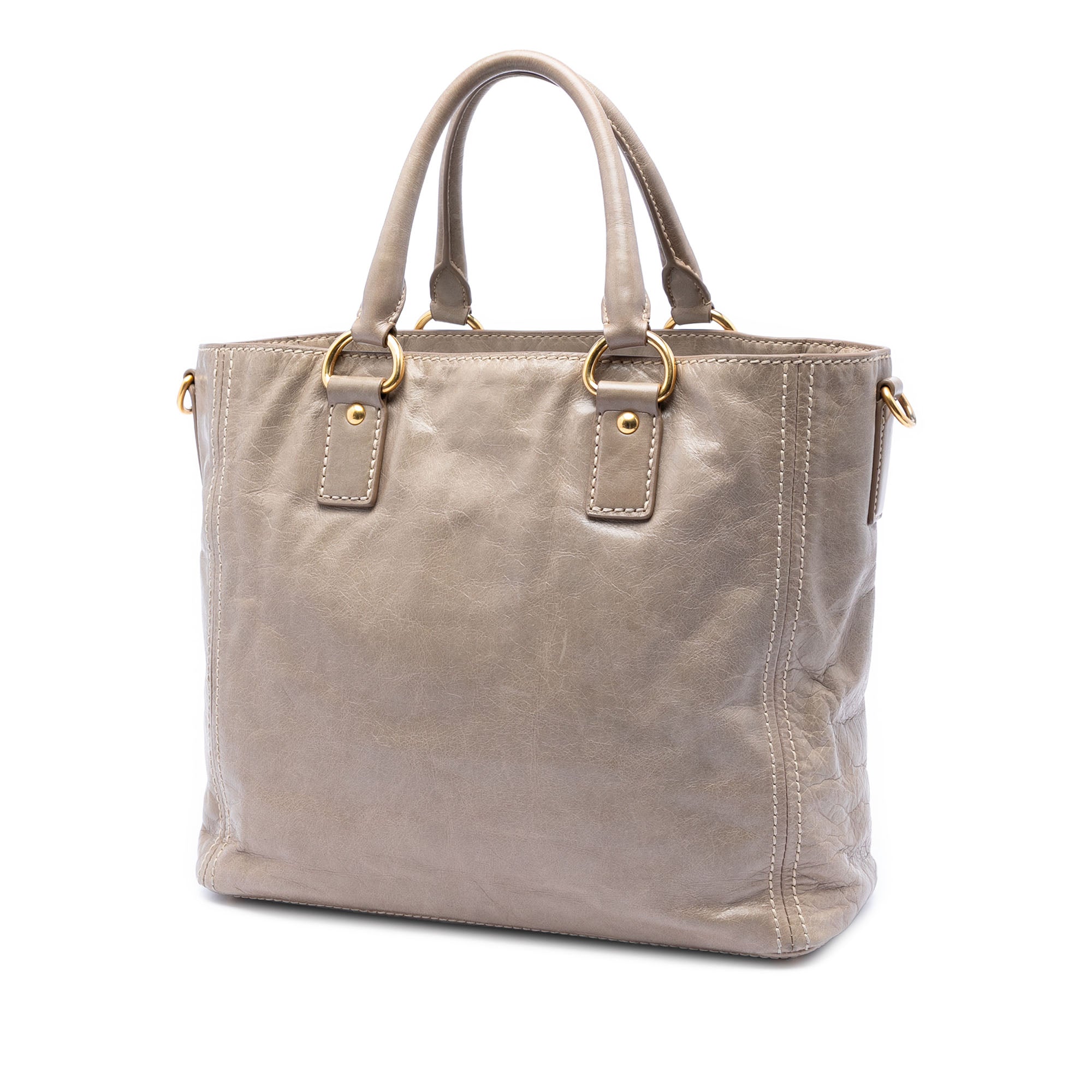 Vitello Shine Front Pocket Convertible Tote - Image 2