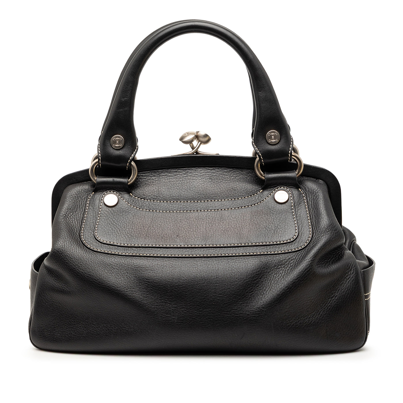 Leather Boogie Clasp Handbag - Image 1