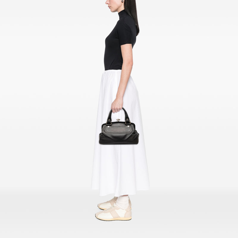 Leather Boogie Clasp Handbag - Image 7