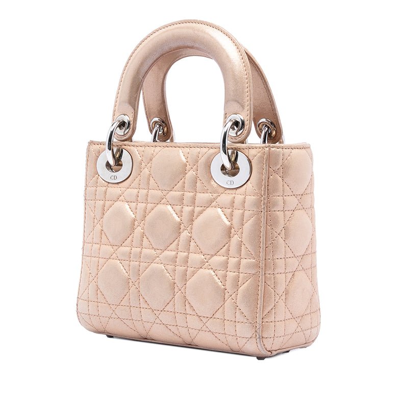 Mini Iridescent Lambskin Cannage Lady Dior - Image 2